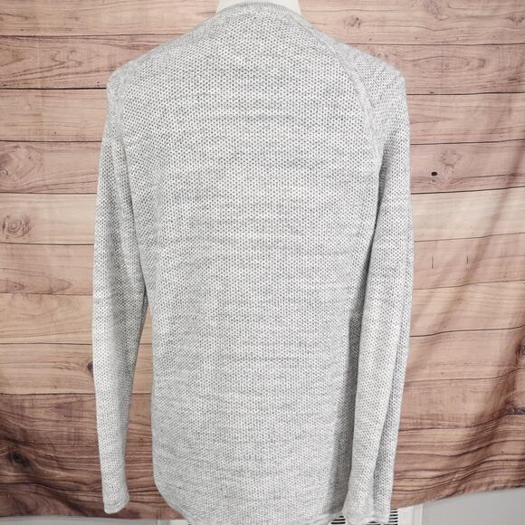 H&M Sweater Mens Large Gray Cotton Knit Crewneck Pullover Long Sleeve Casual - Picture 4 of 8
